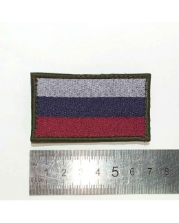 Шеврон (нашивка, патч). Флаг России полевой.