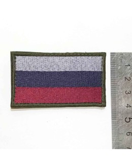 Шеврон (нашивка, патч). Флаг России полевой.