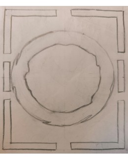 Шеврон (нашивка, патч).Изображение буквы O