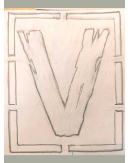 Шеврон (нашивка, патч).Изображение буквы V