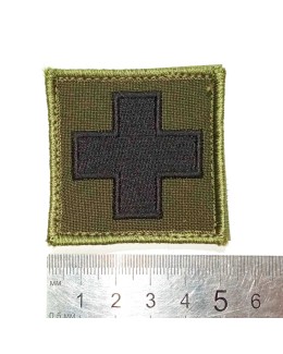 Нашивка (патч) Медицинский крест. Хаки на хаки.