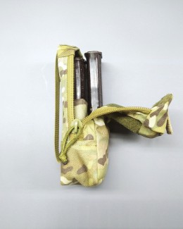 Закрытый подсумок под 2 магазина АК с патч-панелью. Расцветка мультикам.