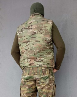 Жилетка мужская утеплённая. Камуфляж Мультикам