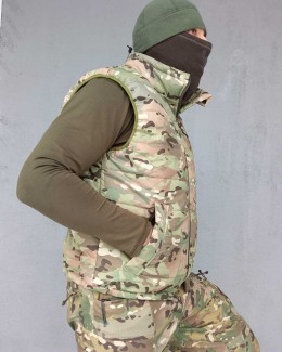 Жилетка мужская утеплённая. Камуфляж Мультикам