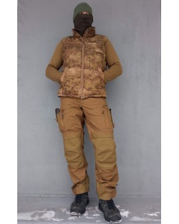 Жилетка мужская утеплённая. Камуфляж Ольха Осень.