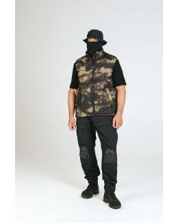 Жилетка мужская утеплённая. Камуфляж Ольха Чёрный.